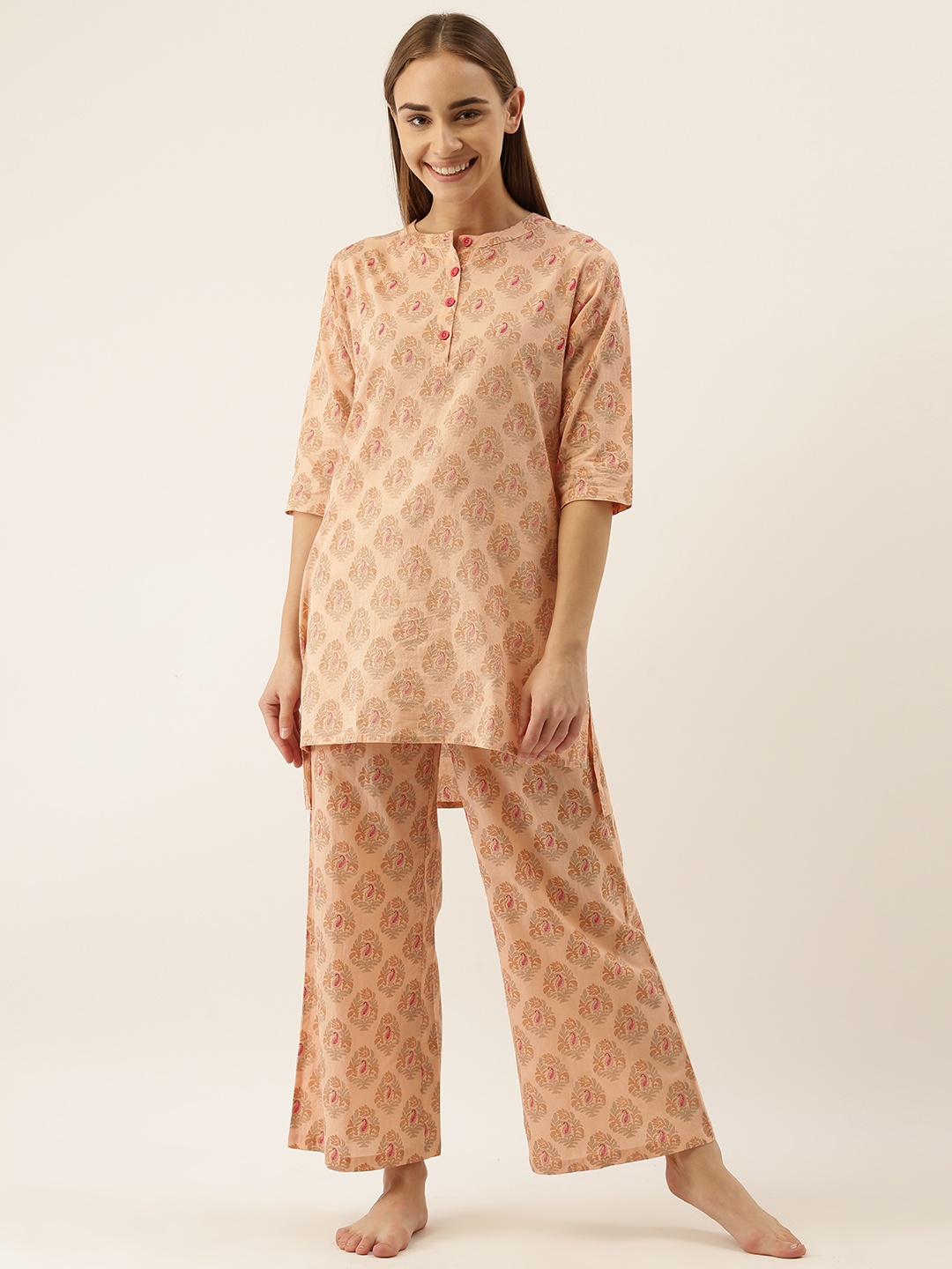 

Clt.s Women Pink Printed Night suit