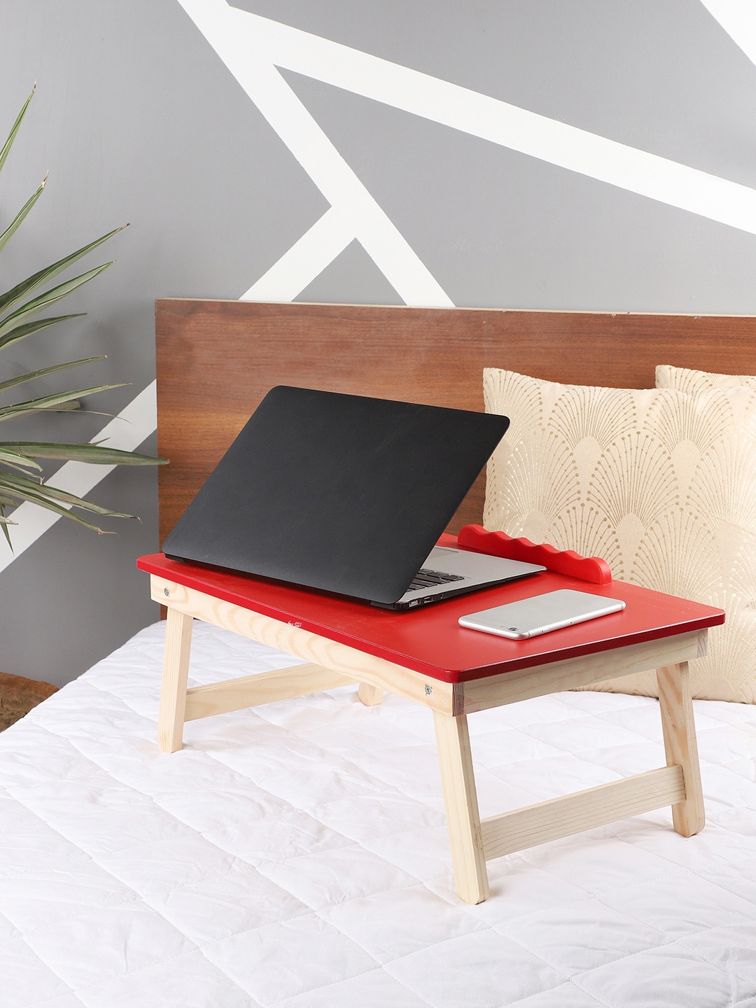 

CDI Red Solid Portable Folding Laptop Cum Study Table