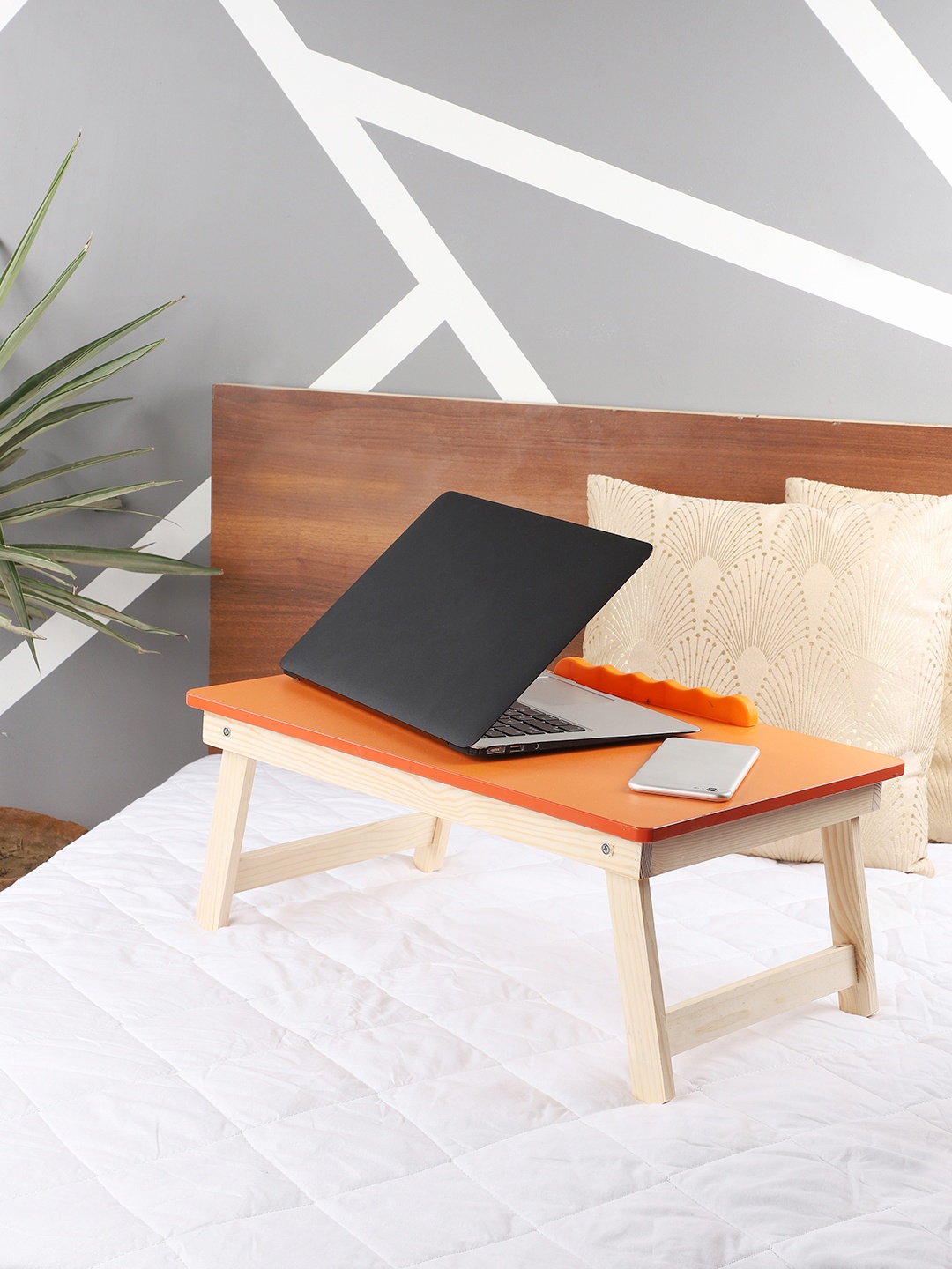 

CDI Orange Solid Portable Folding Laptop Cum Study Table