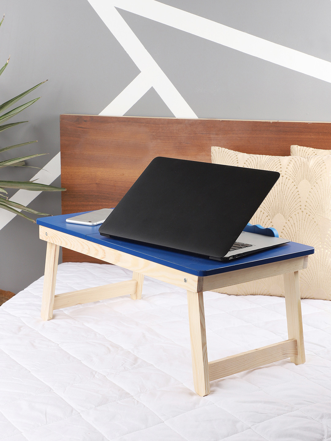 

CDI Blue Portable Folding Laptop Cum Study Table With Drawer