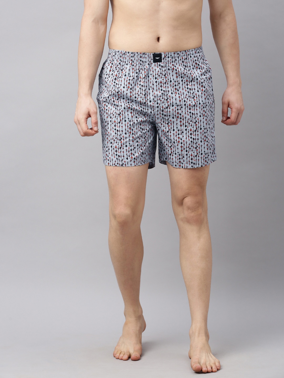 

Park Avenue Men Grey & Black Printed Pure Cotton Boxers PZUA00494-G5