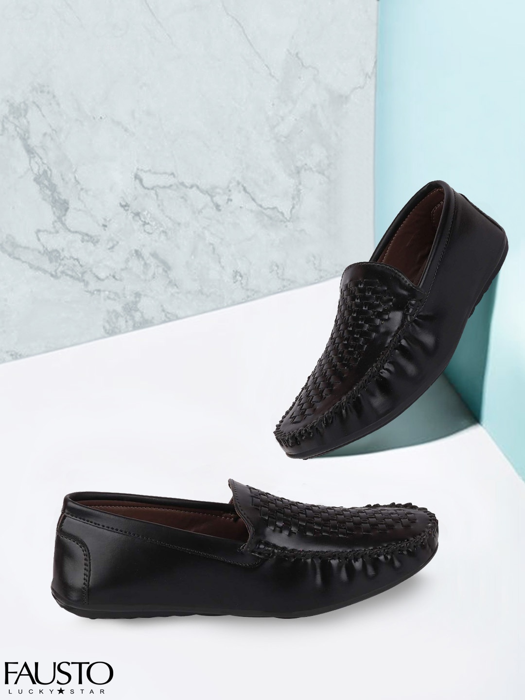 

FAUSTO Men Black Loafers