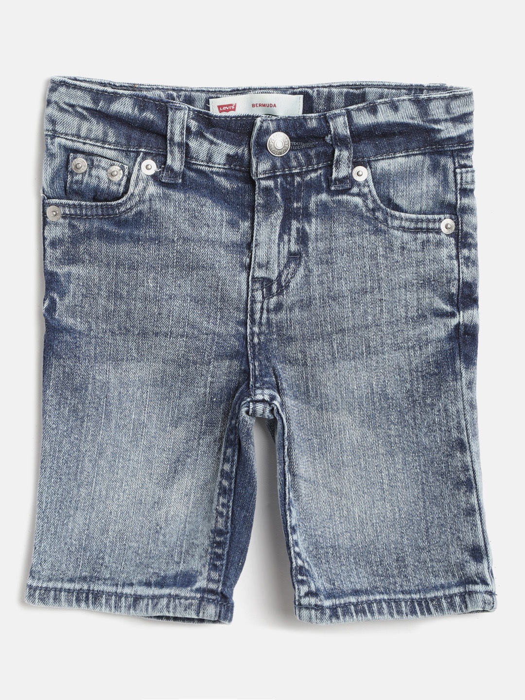 

Levis Girls Blue Washed Slim Fit Denim Shorts