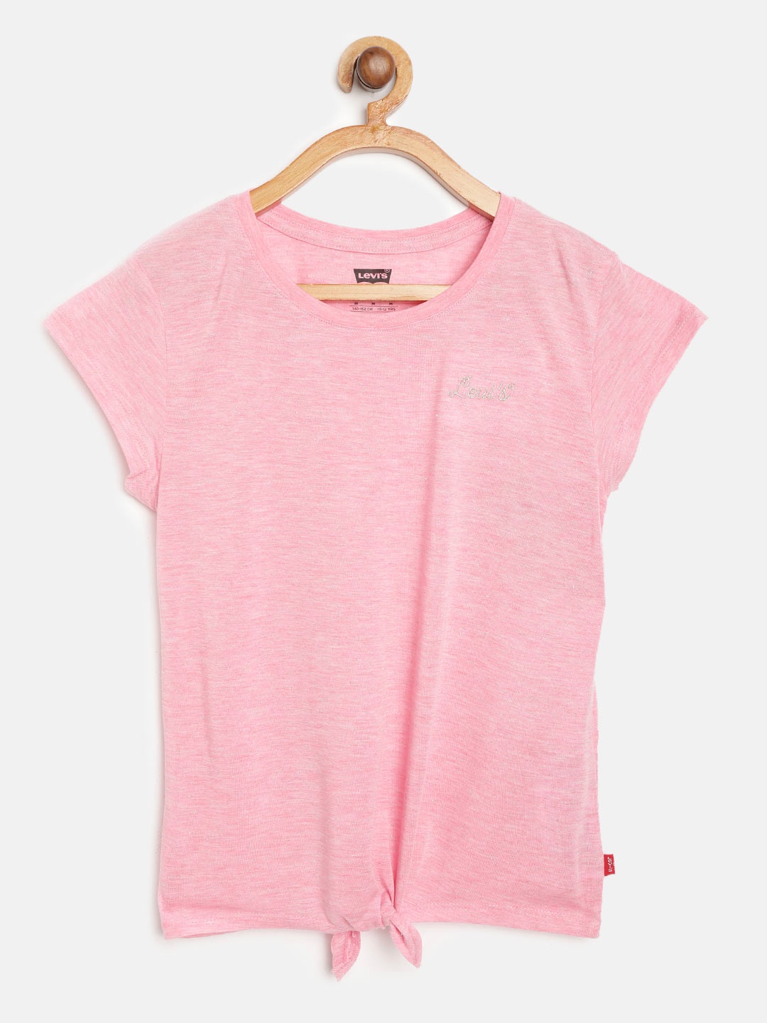 

Levis Girls Pink Shimmer Tie-Up Detail Top