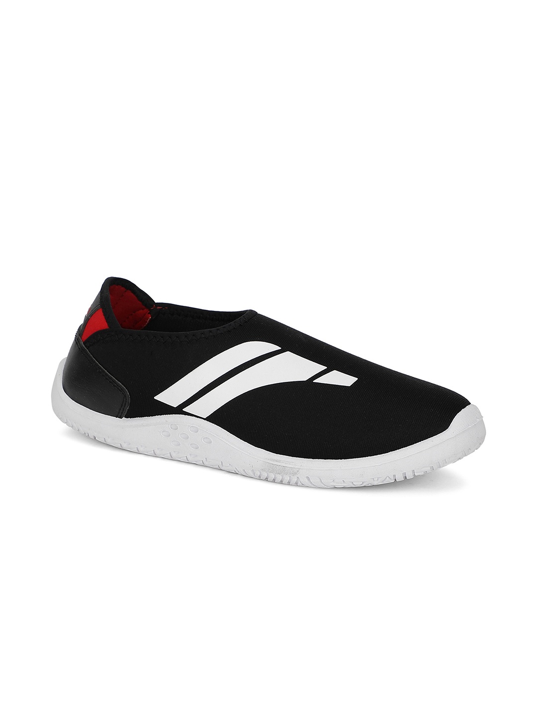 

Khadims Men Black &White Printed Slip-On Sneakers