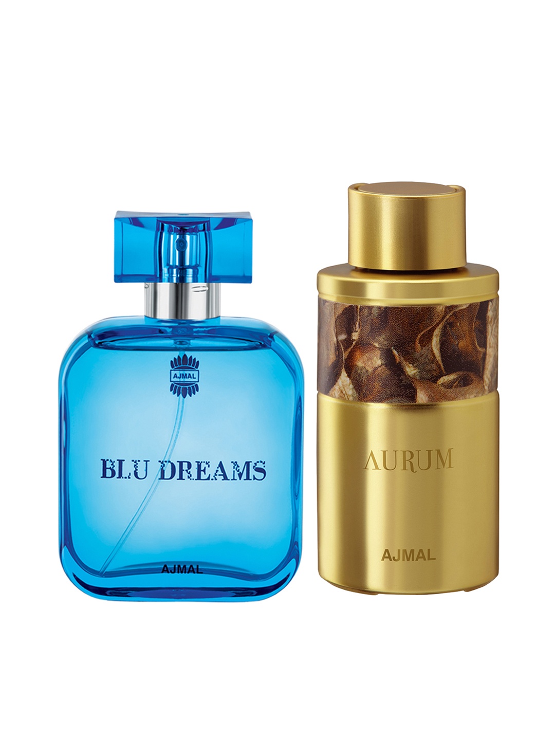 

Ajmal Set of Blu Dreams EDP & Aurum Fruity Perfume, Gold