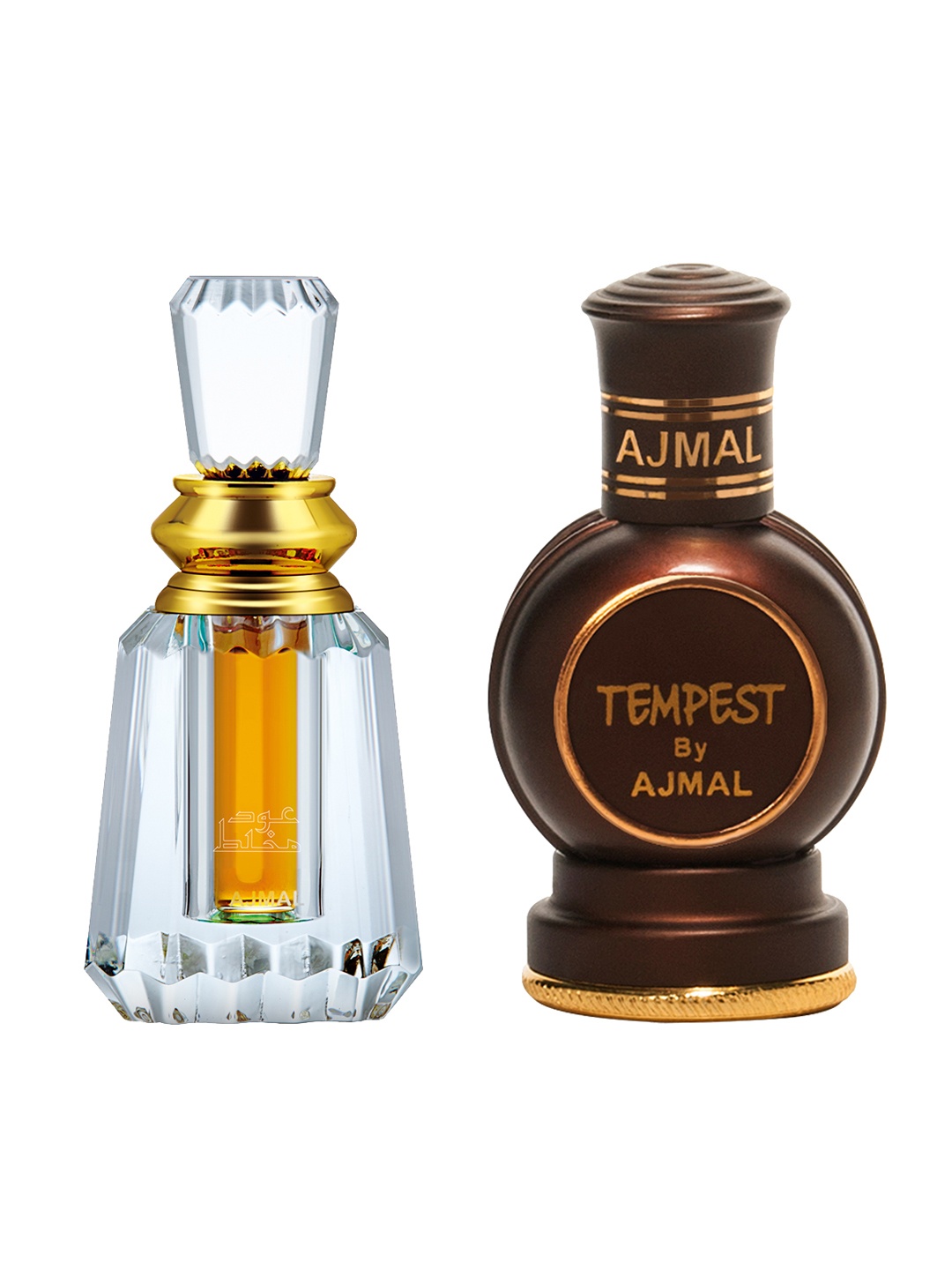 

Ajmal Unisex Set Of 2 Oudh Mukhallat 6ml & Tempest 12ml CP Concentrated Perfume Attar, Brown