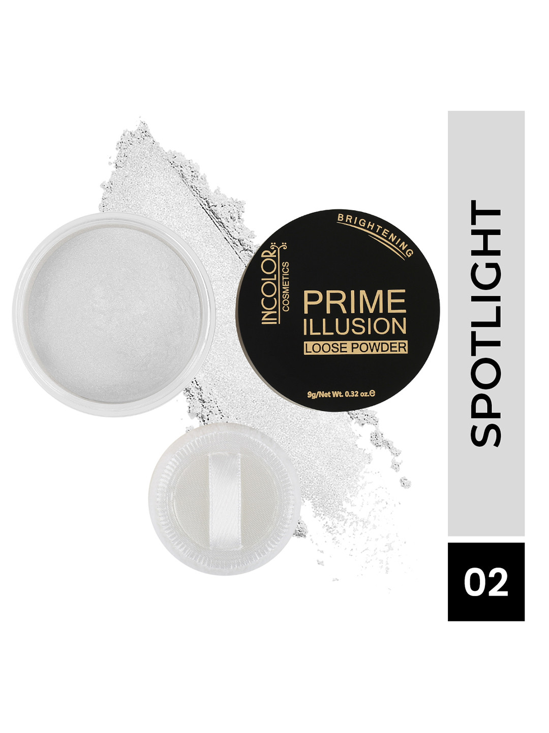 

INCOLOR Prime Illusion Brightening Spotlight Loose Powder - Transparency 3, 9gm, Silver