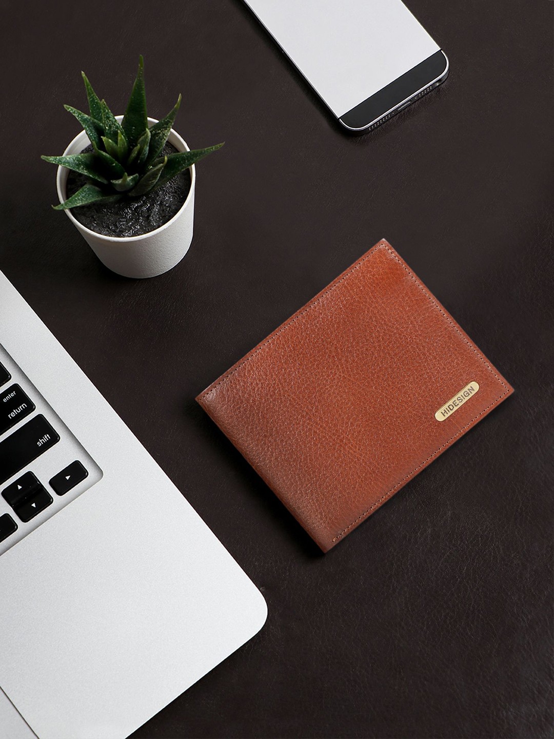 

Hidesign Men Tan Brown Solid Two Fold Leather Wallet