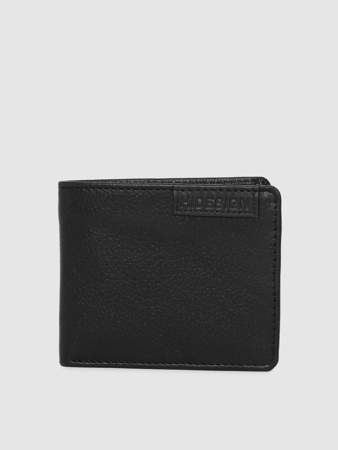 

Hidesign Men Black Solid Leather Two Fold Wallet