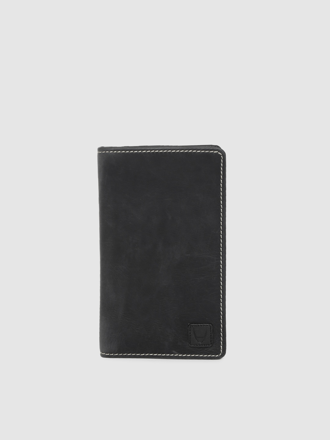 

Hidesign Men Black Solid Leather Card Holder