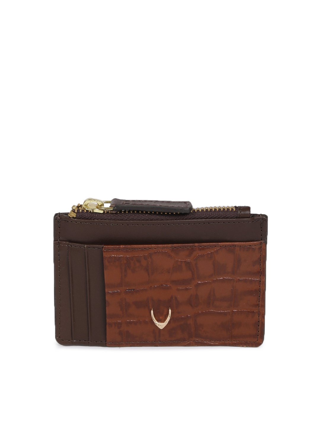 

Hidesign Men Brown Textured Leather Holder