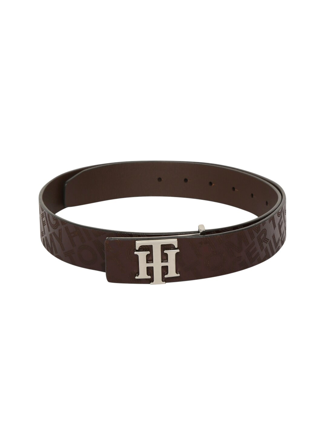 

Tommy Hilfiger Unisex Brown Printed Leather Belt