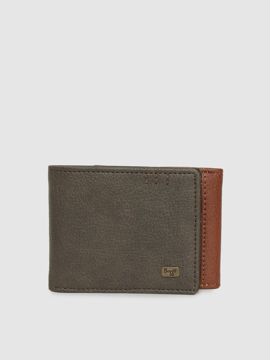 

Baggit Men Brown Colourblocked Three Fold Wallet