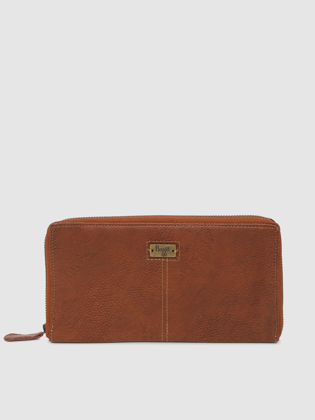 

Baggit Women Tan Brown Solid Zip Around Wallet