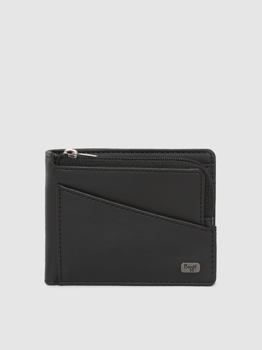 

Baggit Men Black Solid Two Fold Wallet