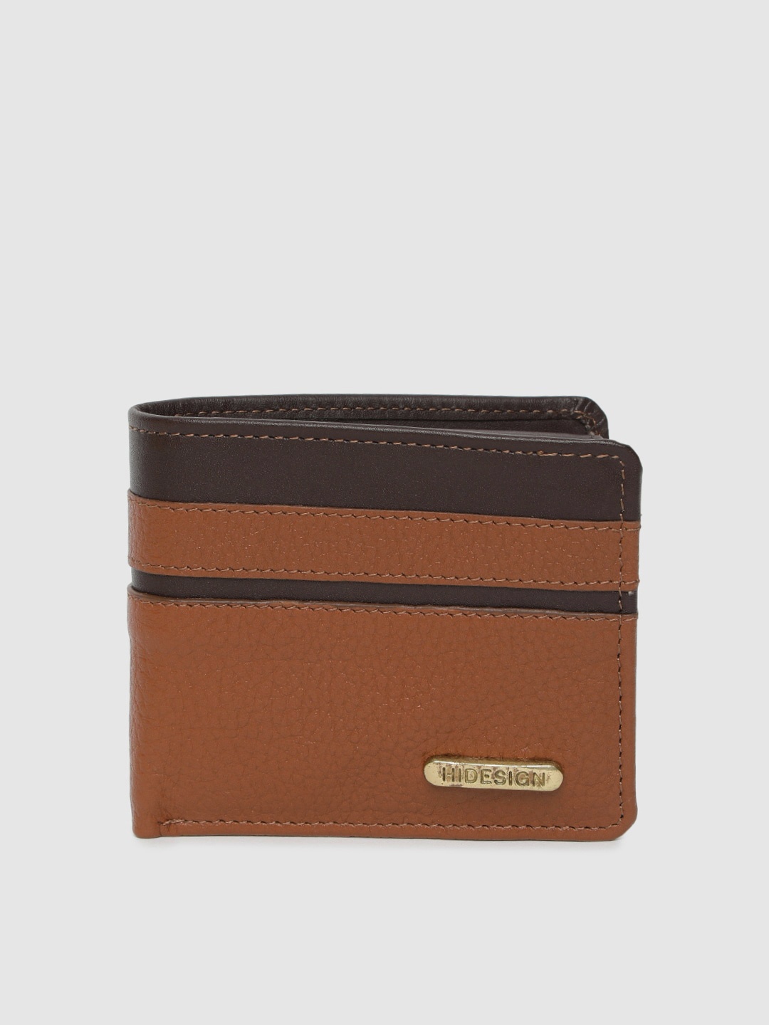 

Hidesign Men Tan Brown Solid Leather Two Fold Wallet