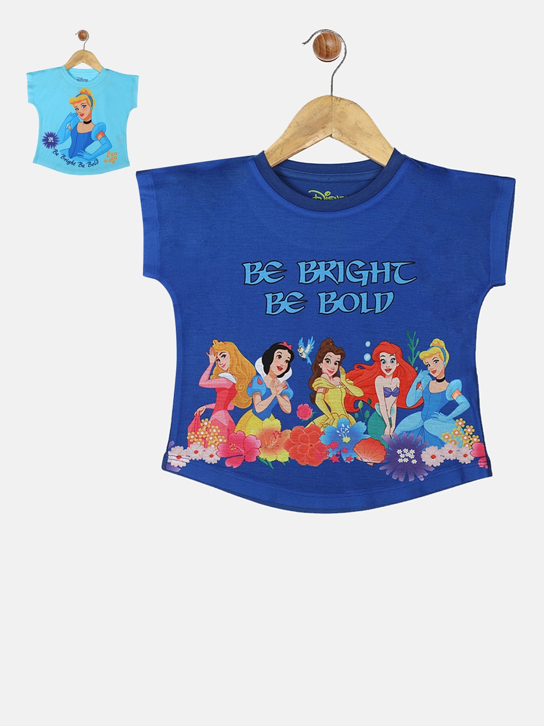 

YK Disney Girls Set of 2 Disney Print Tops, Blue