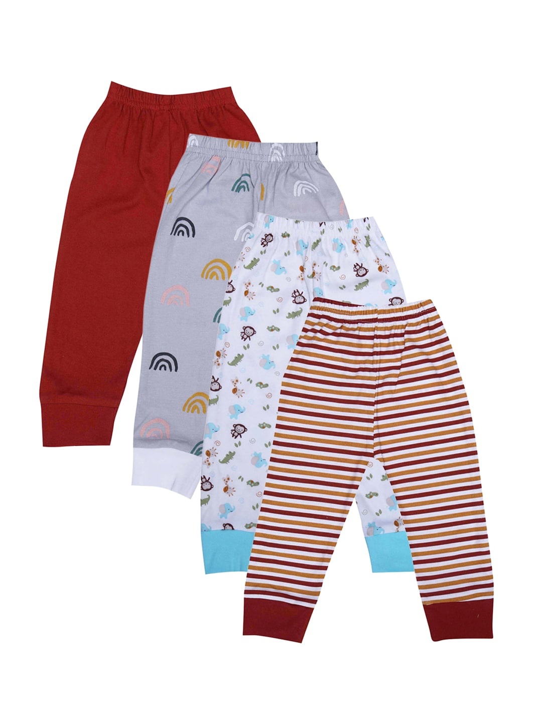 

BUMZEE Kids Pack Of 4 Straight-Fit Joggers, Rust