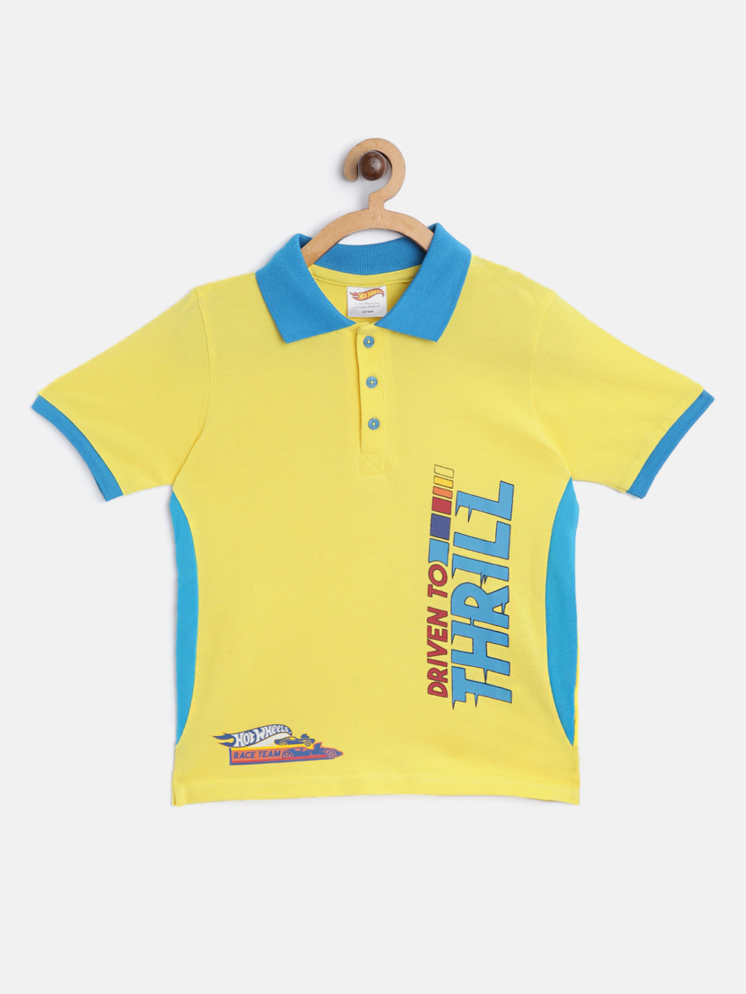 

toothless Boys Yellow Printed Polo Collar T-shirt