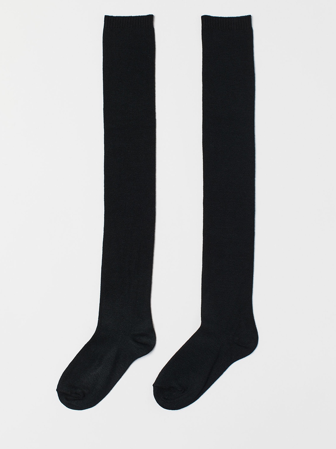 

H&M Women Black 2-Pack Over-The-Knee Socks