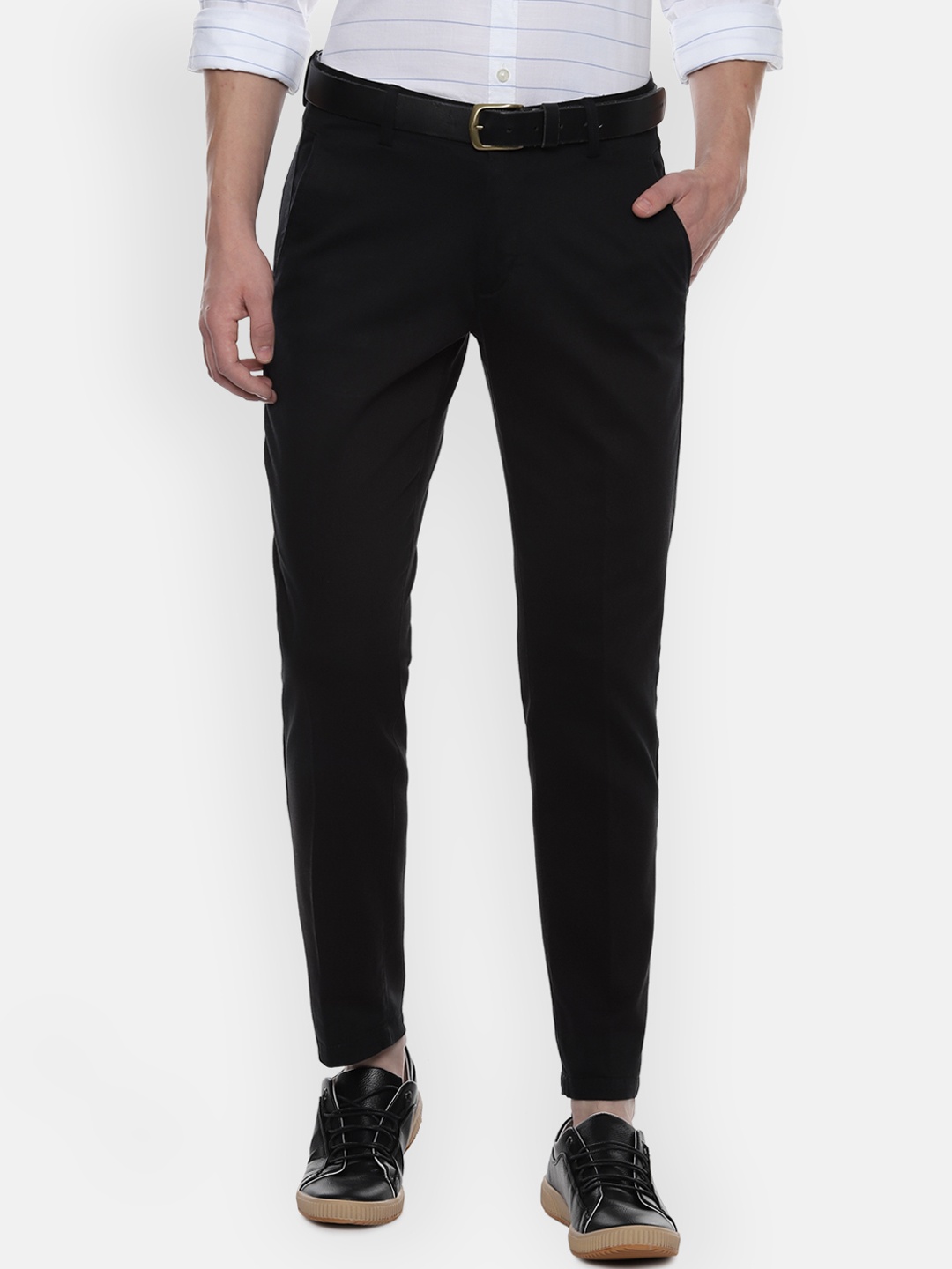 

Louis Philippe Sport Men Black Slim Fit Self Design Regular Trousers