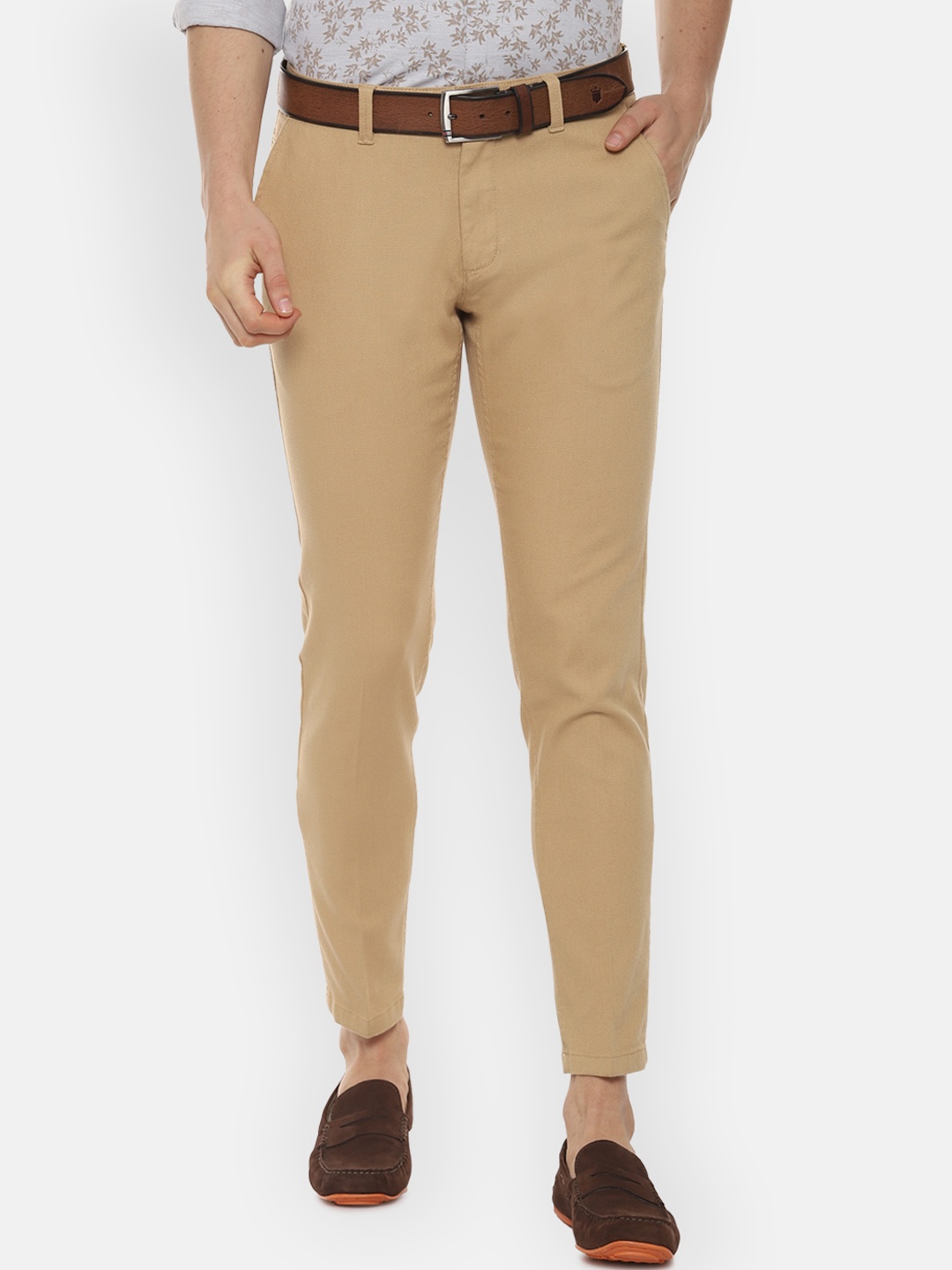 

Louis Philippe Sport Men Khaki Slim Fit Self Design Regular Trousers