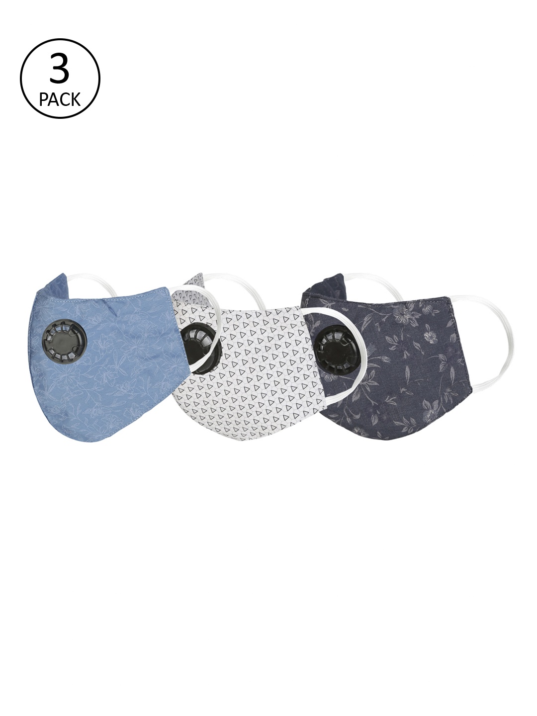 

Balista Adults Assorted Pack of 3 Reusable 4-Layer Cloth Mask with Respirator