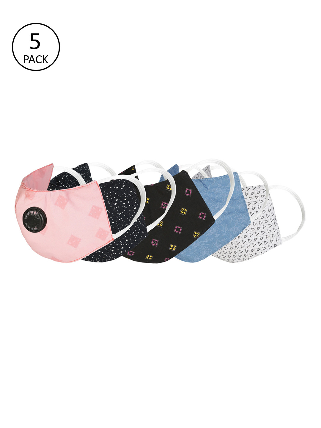 

Balista Unisex Pack Of 5 4-Ply Reusable Cloth Masks, Assorted