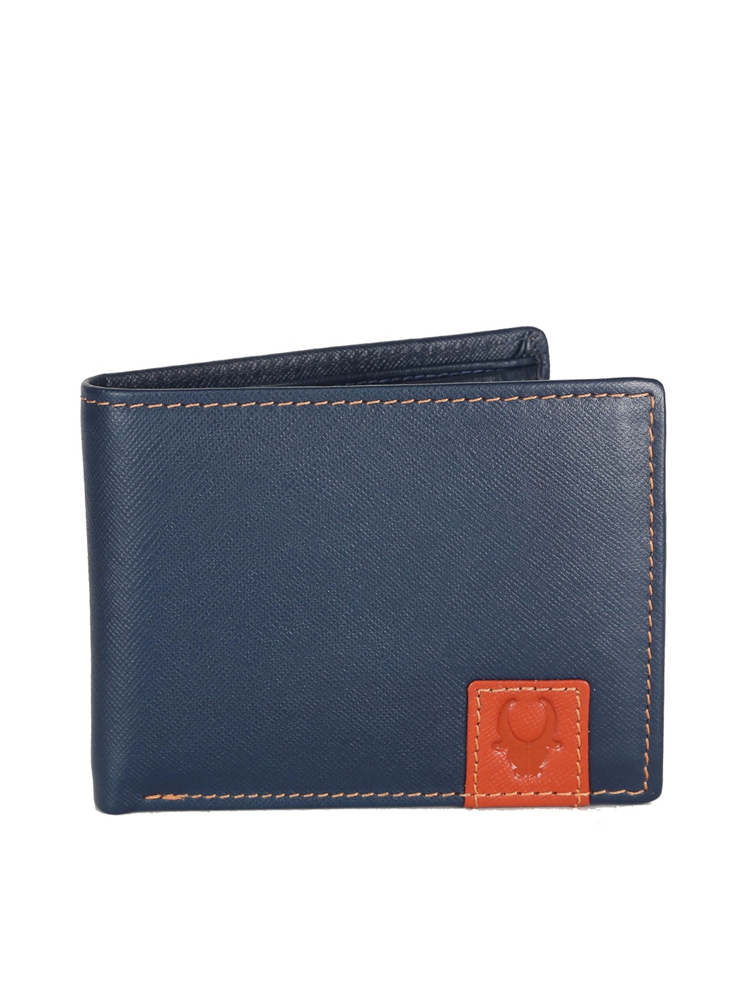 

WildHorn Men Navy Genuine Leather Wallet, Navy blue