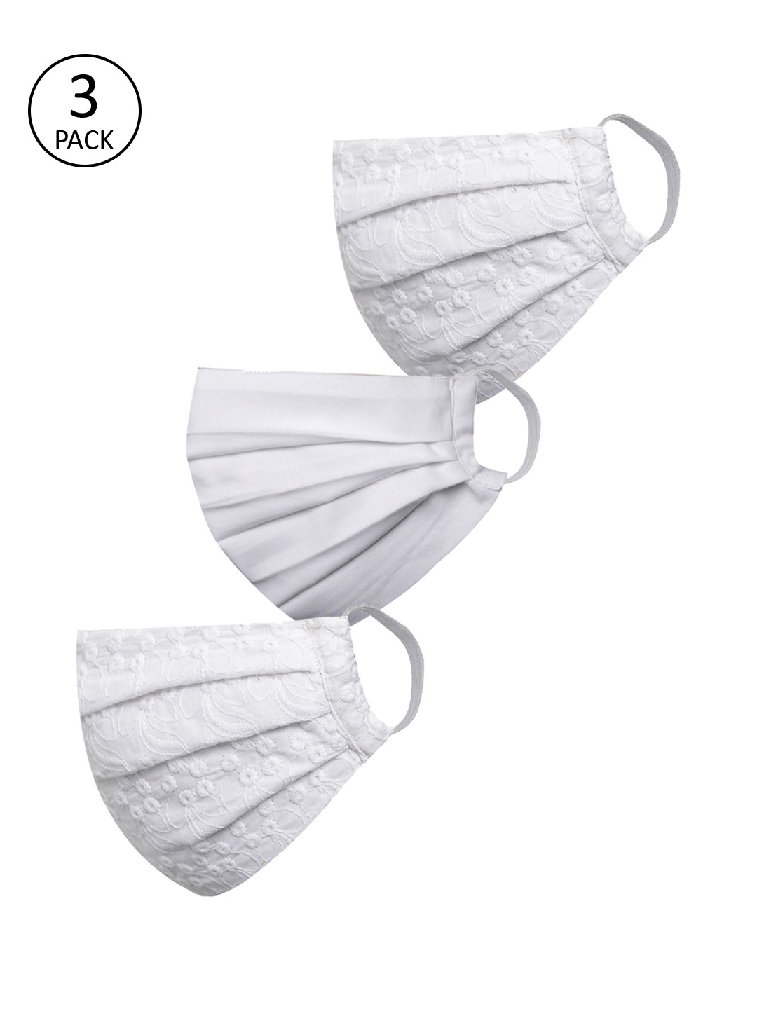 

VASTRAMAY Unisex Pack Of 2 Reusable 2-Ply Cloth Mask, White