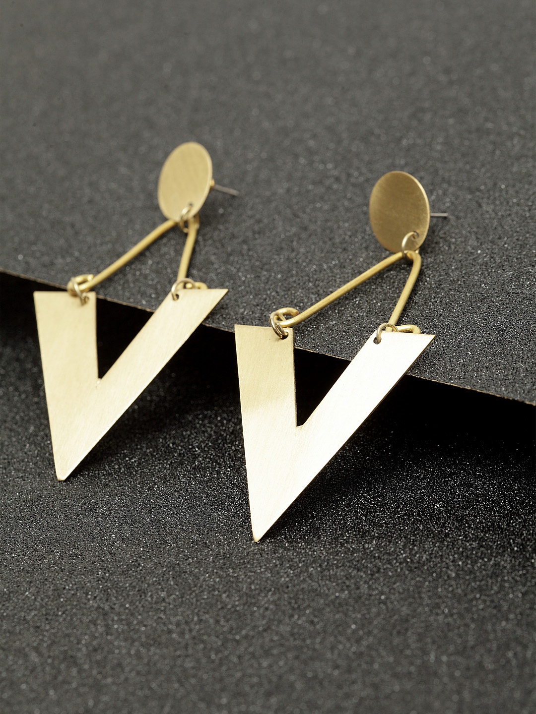 

Madame Gold Triangular Drop Earrings
