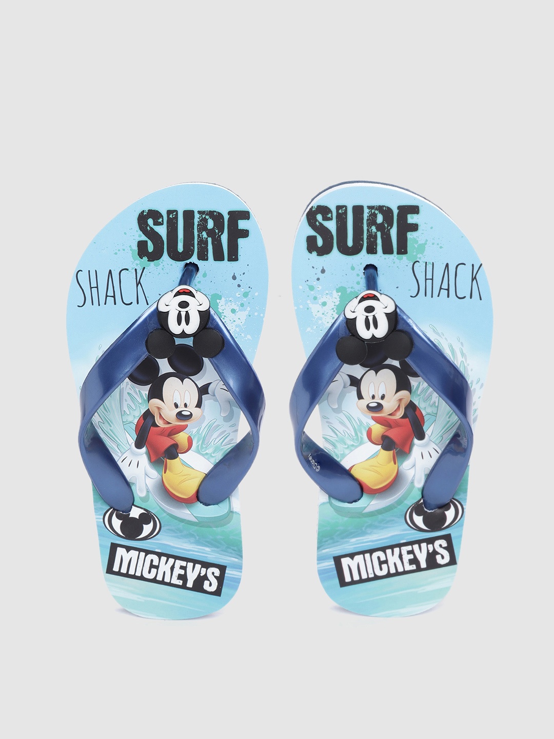 

toothless Boys Blue & Red Disney Mickey Printed Thong Flip-Flops