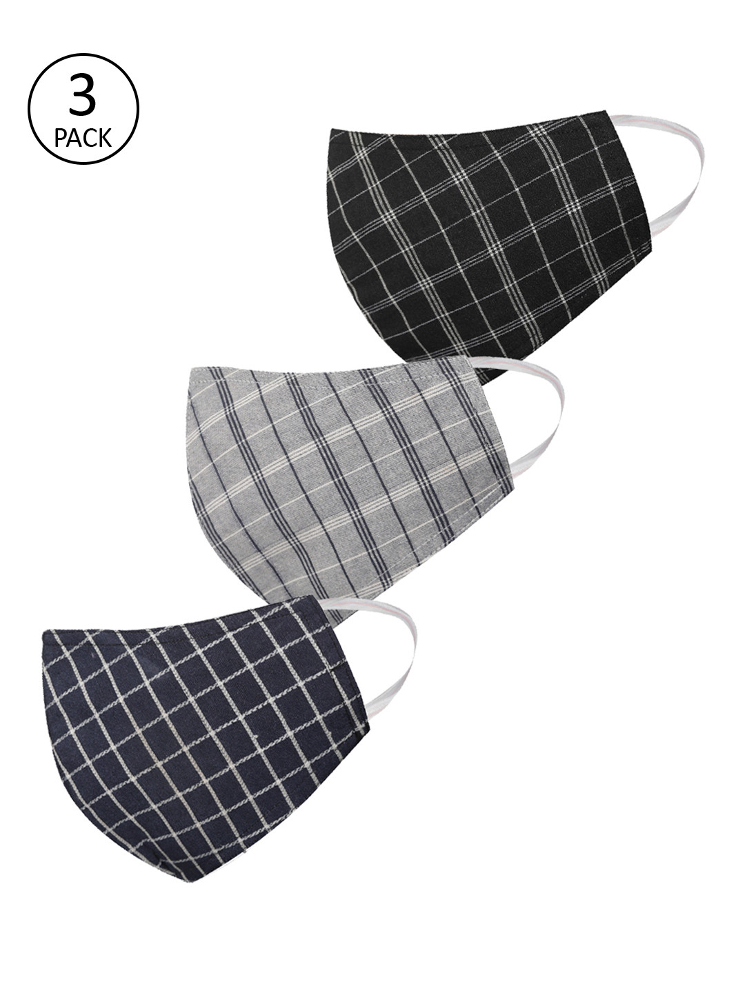 

VASTRAMAY Unisex 3 Pcs 3-Ply Reusable Protective Outdoor Masks, Blue