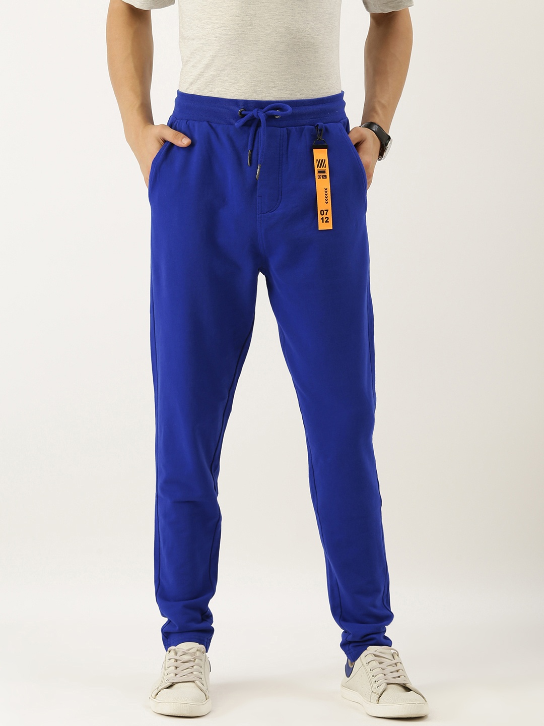 

Being Human Clothing Men Blue Solid Straight Fit Track Pants