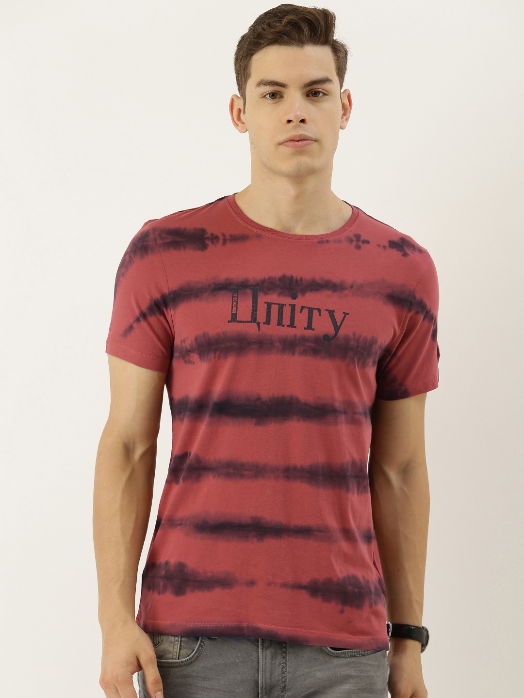 

Being Human Men Red Dyed Round Neck T-shirt