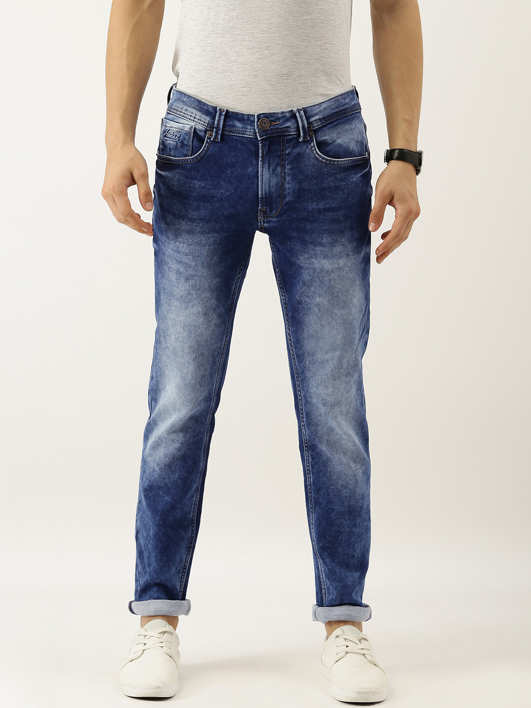 

Being Human Clothing Men Blue Super Skinny Fit Mid-Rise Clean Look Stretchable Jeans