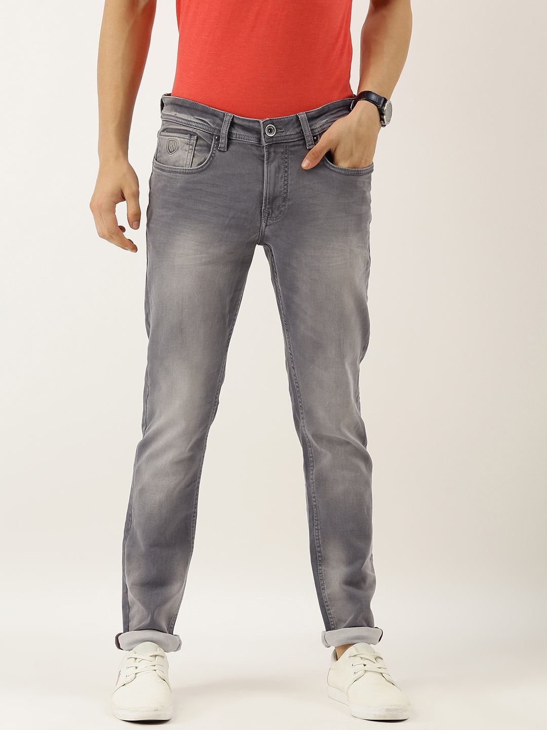 

Being Human Men Grey Skinny Fit Mid-Rise Clean Look Stretchable Jeans