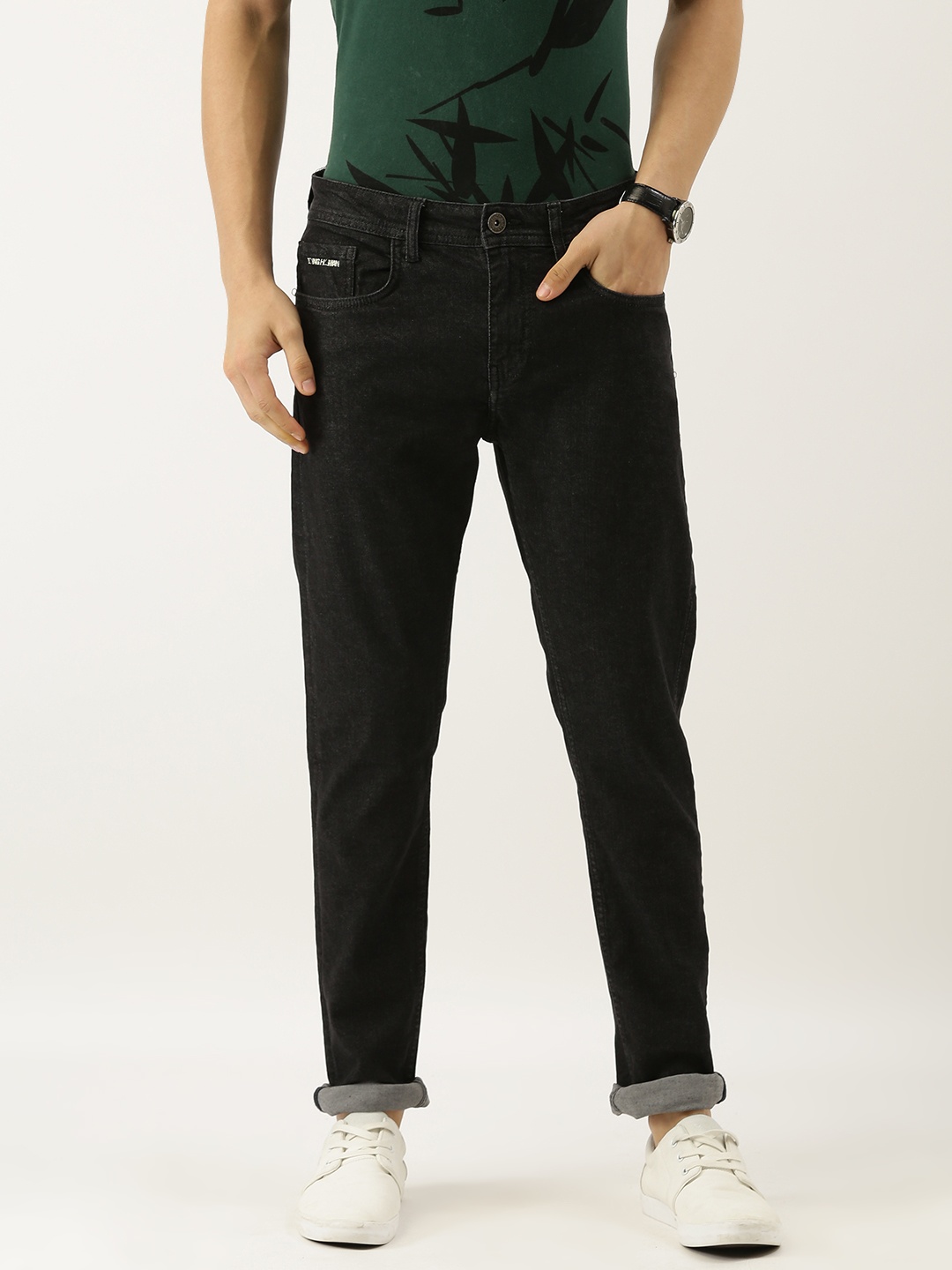 

Being Human Men Black Slim Fit Mid-Rise Clean Look Stretchable Jeans