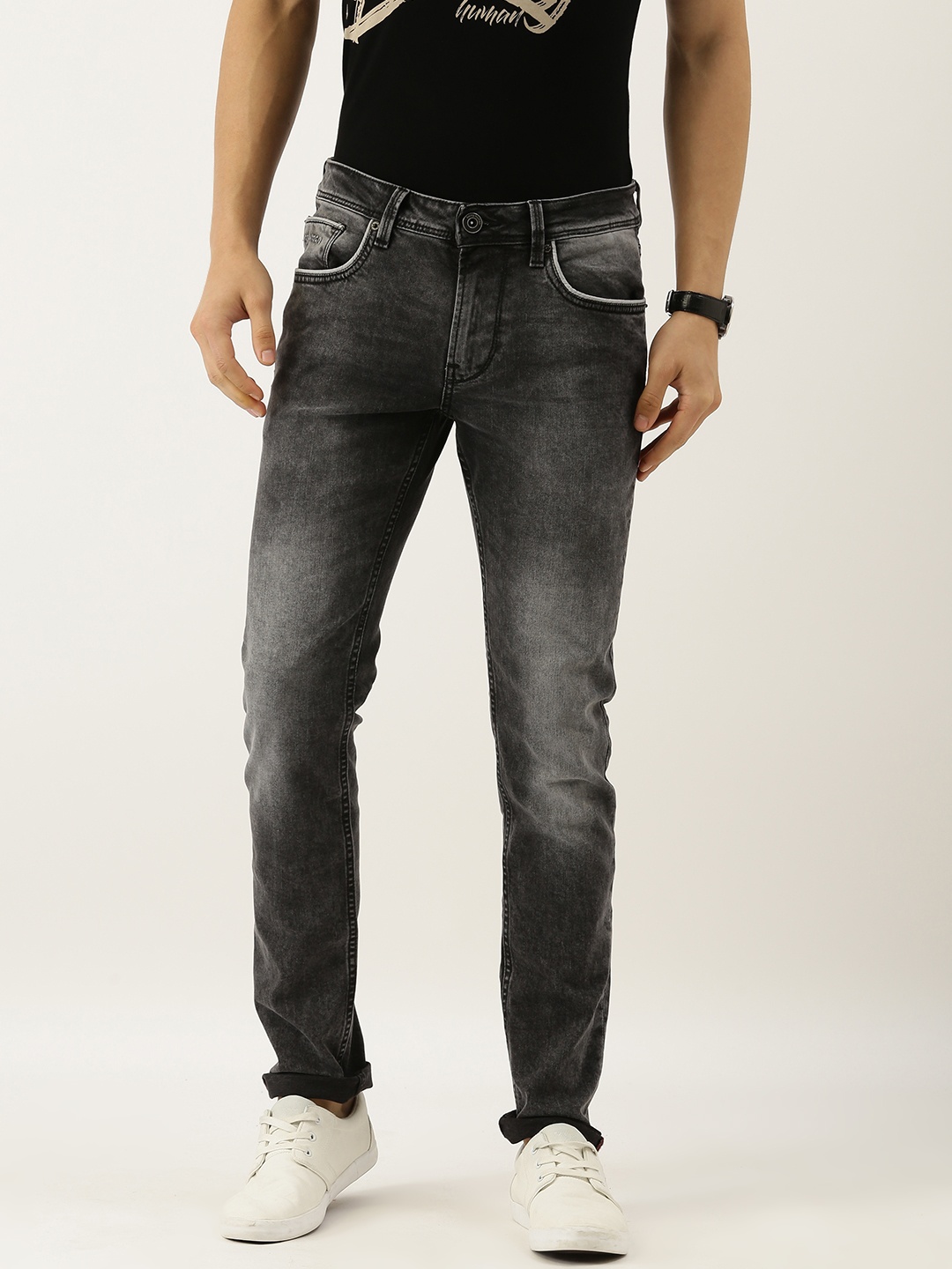 

Being Human Men Black Skinny Fit Mid-Rise Clean Look Stretchable Jeans