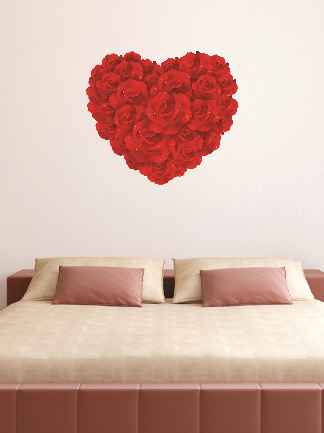 

WALLSTICK Red Heart-Shaped Large Vinyl Wall Sticker