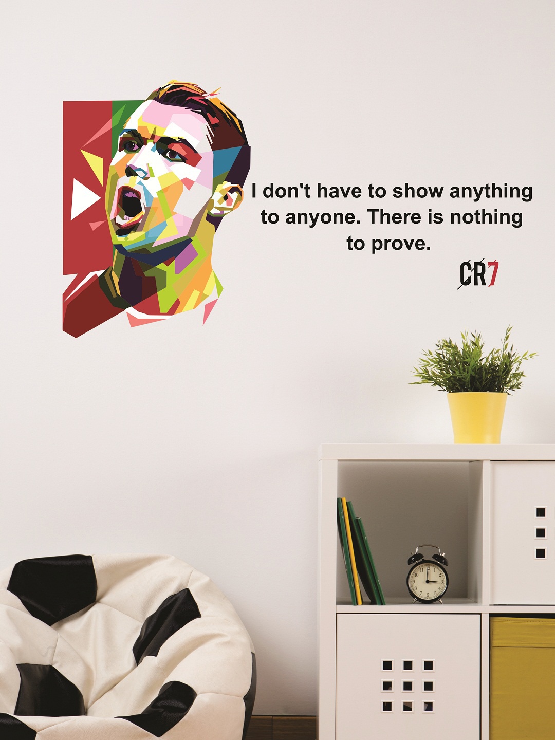 

WALLSTICK Black & Red Christiano Ronaldo Quotations Large Vinyl Wall Sticker