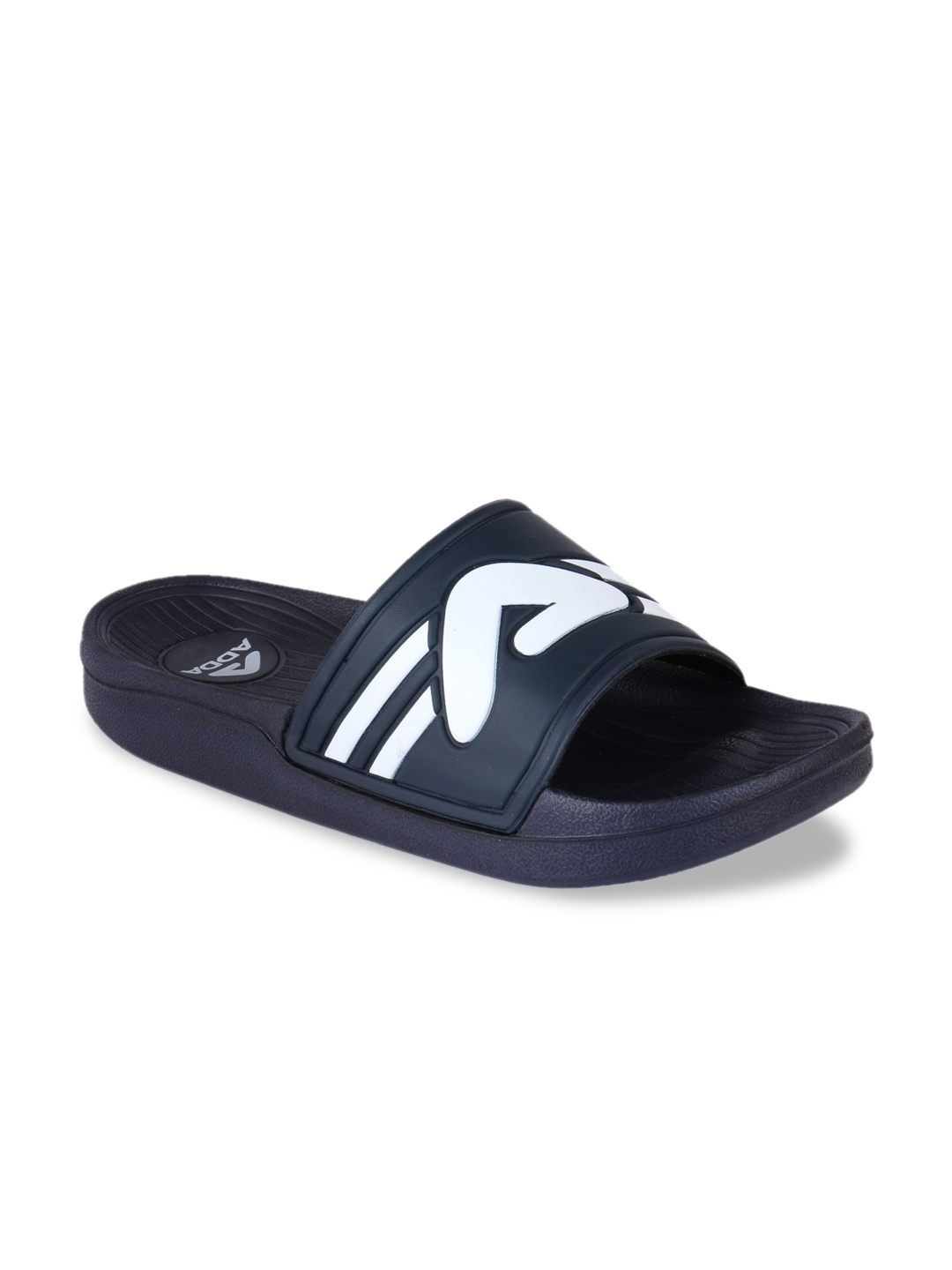 

Adda Men Navy Blue Colourblocked Sliders