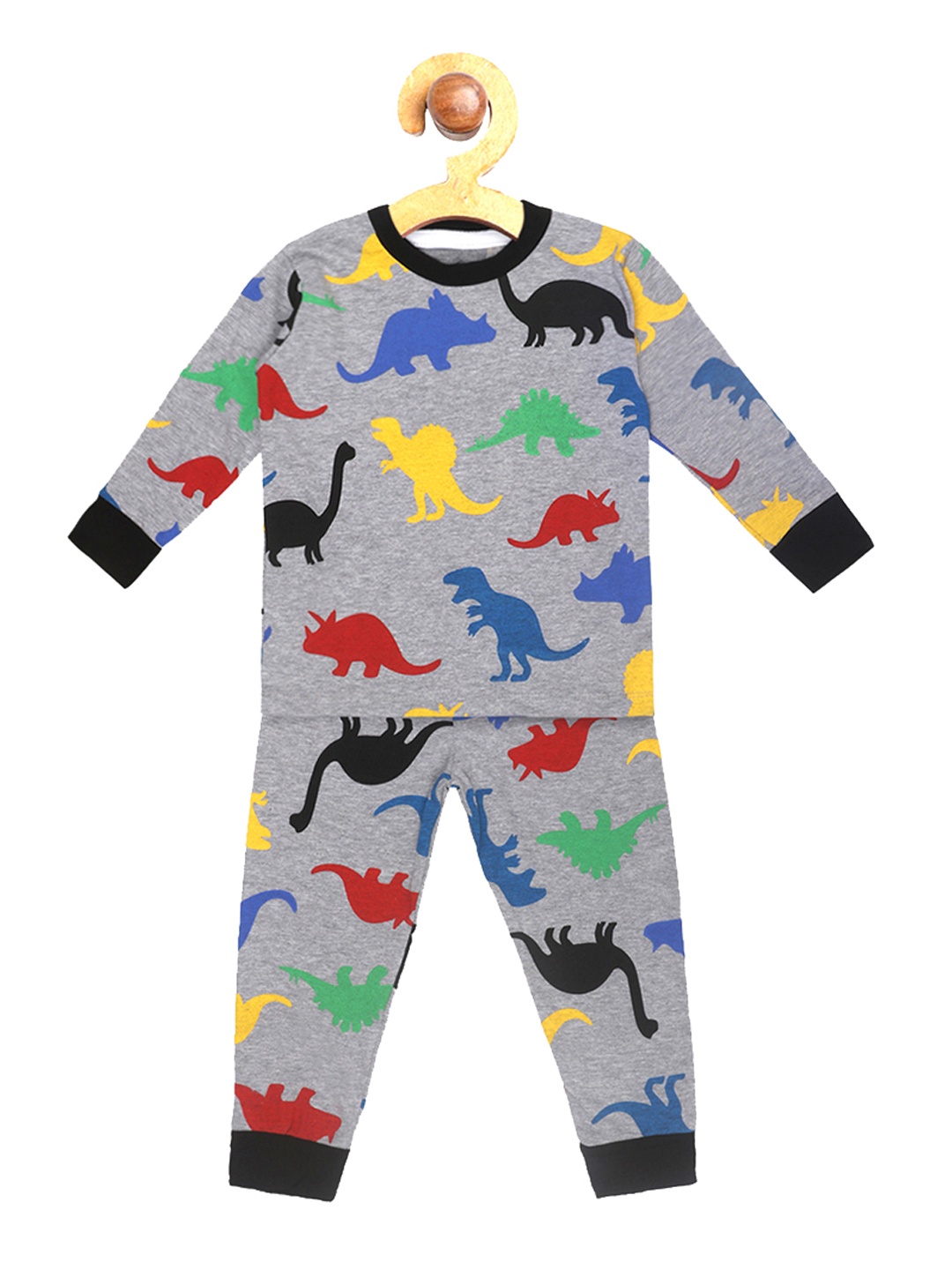 

Lazy Shark Boys Grey Printed Night suit