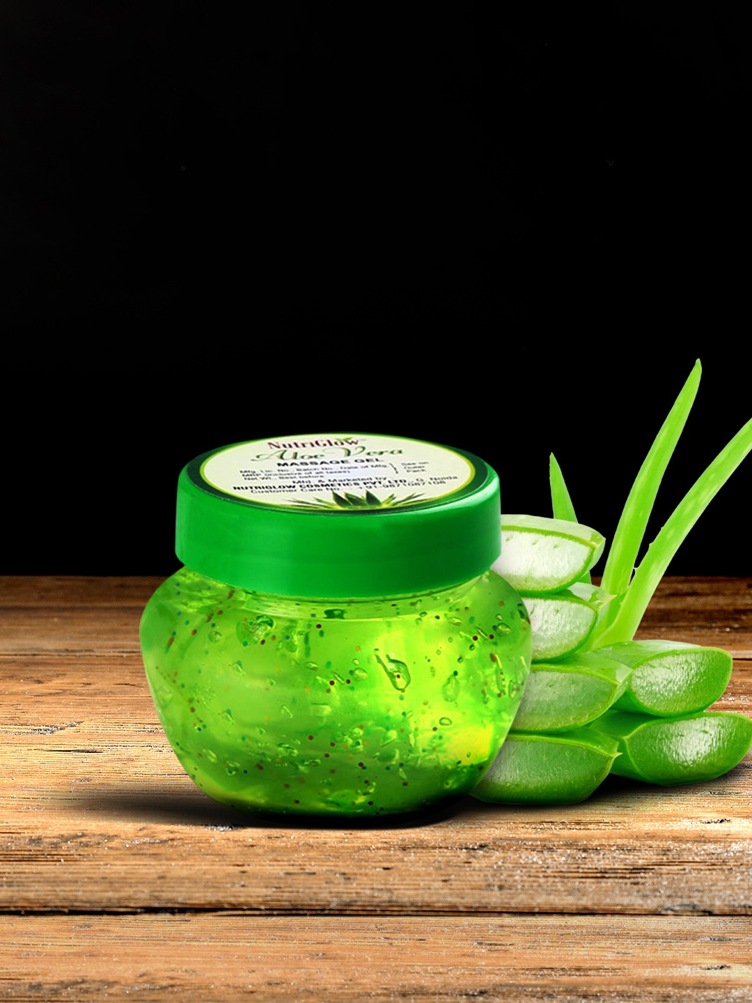 

NutriGlow Aloe Vera Moisturising Massage Gel with Nano Particles 100 g, Green