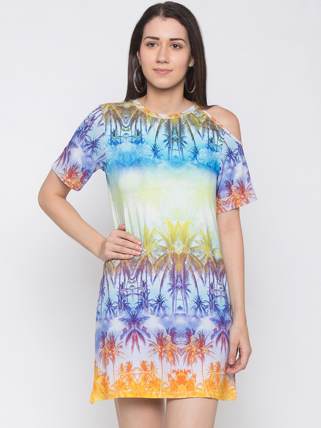 

Globus Women Multicoloured Printed T-shirt Dress, Multi