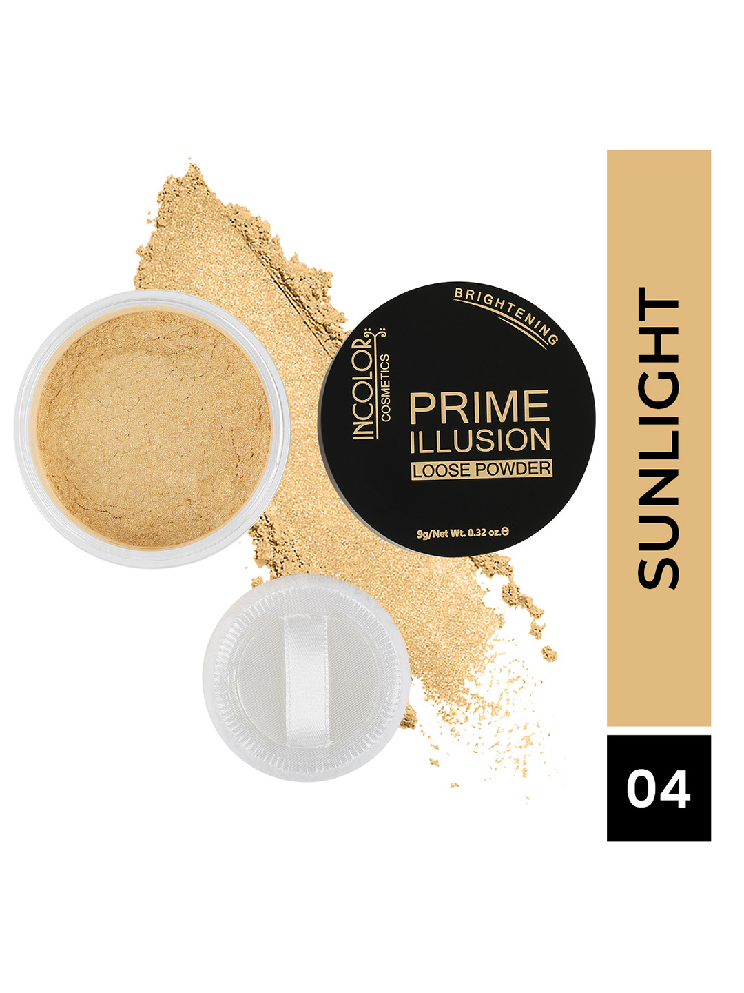 

INCOLOR Prime Illusion Loose Powder - 4 Sunlight 9 g, Yellow