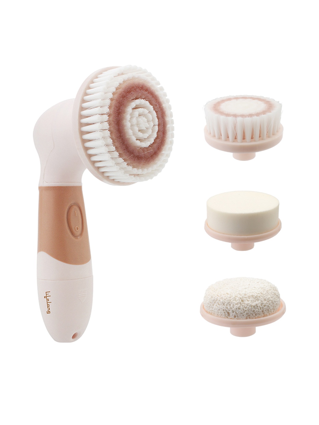 

Lifelong Off-White Electric Portable Face Cleanser & Massager with 4 Brush Heads LLM126