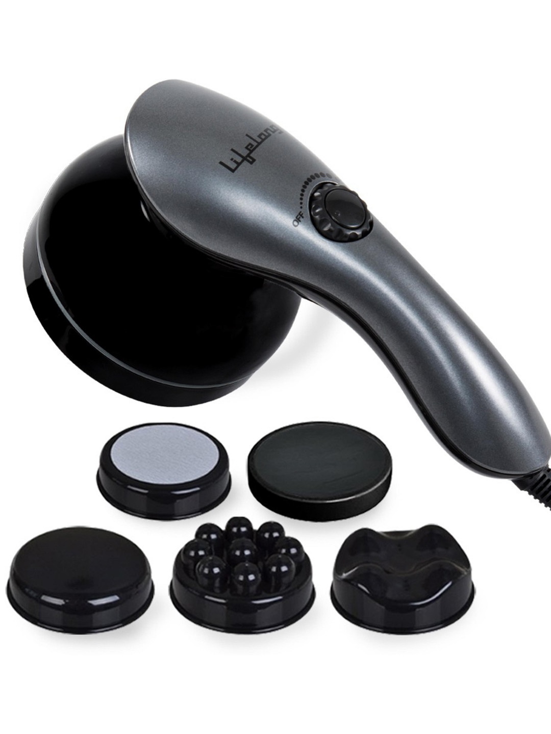 

Lifelong Grey & Black Powerful Electric Handheld Full Body Massager LLM171