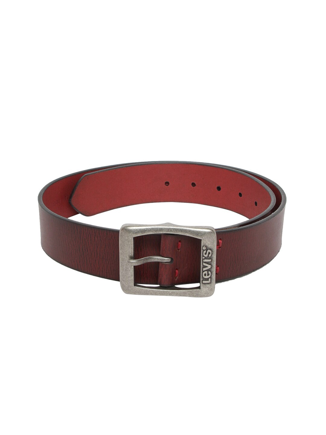 

Levis Men Red Solid Leather Belt